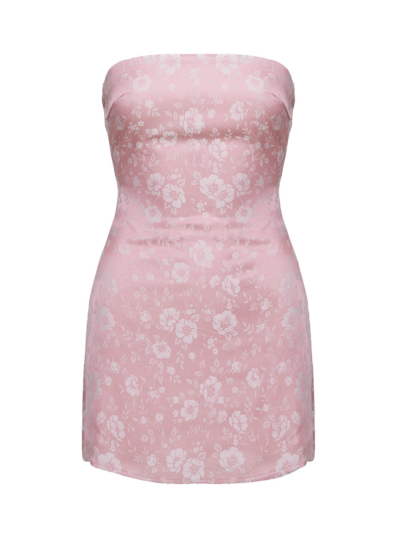 Ramie Strapless Mini Dress Dusty Pink