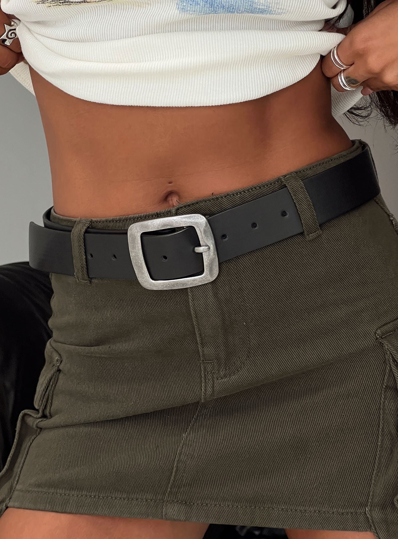 So American Belt Black / Silver