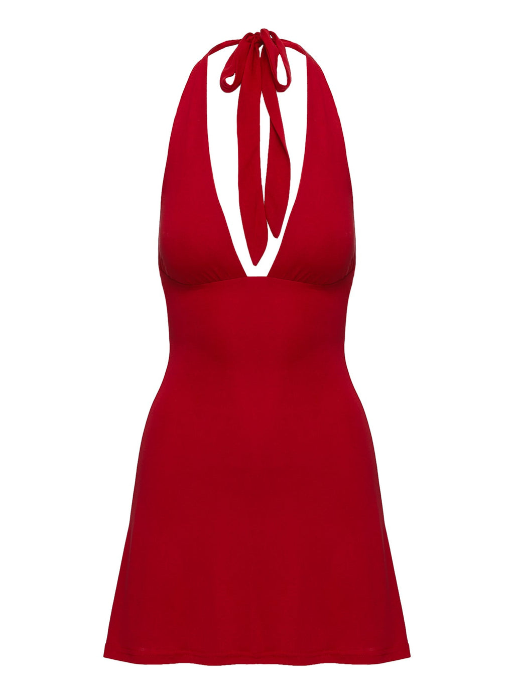 Tinisie Halter Mini Dress Red