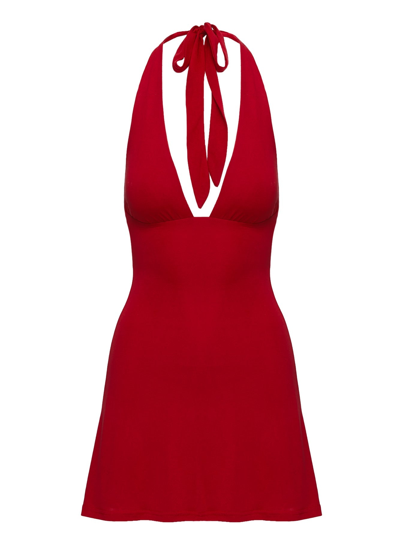 Tinisie Halter Mini Dress Red