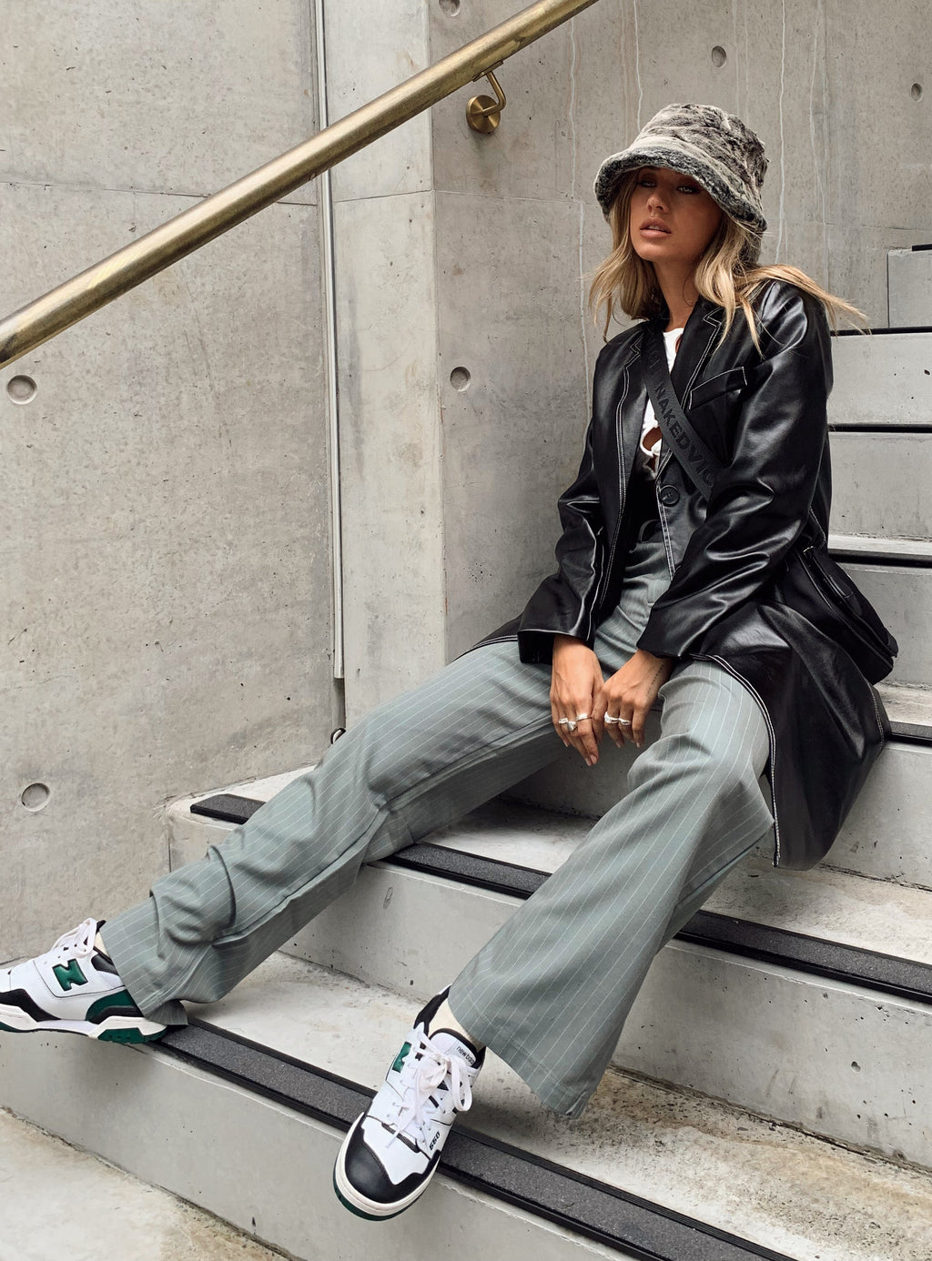 Titius Pant Grey Pinstripe