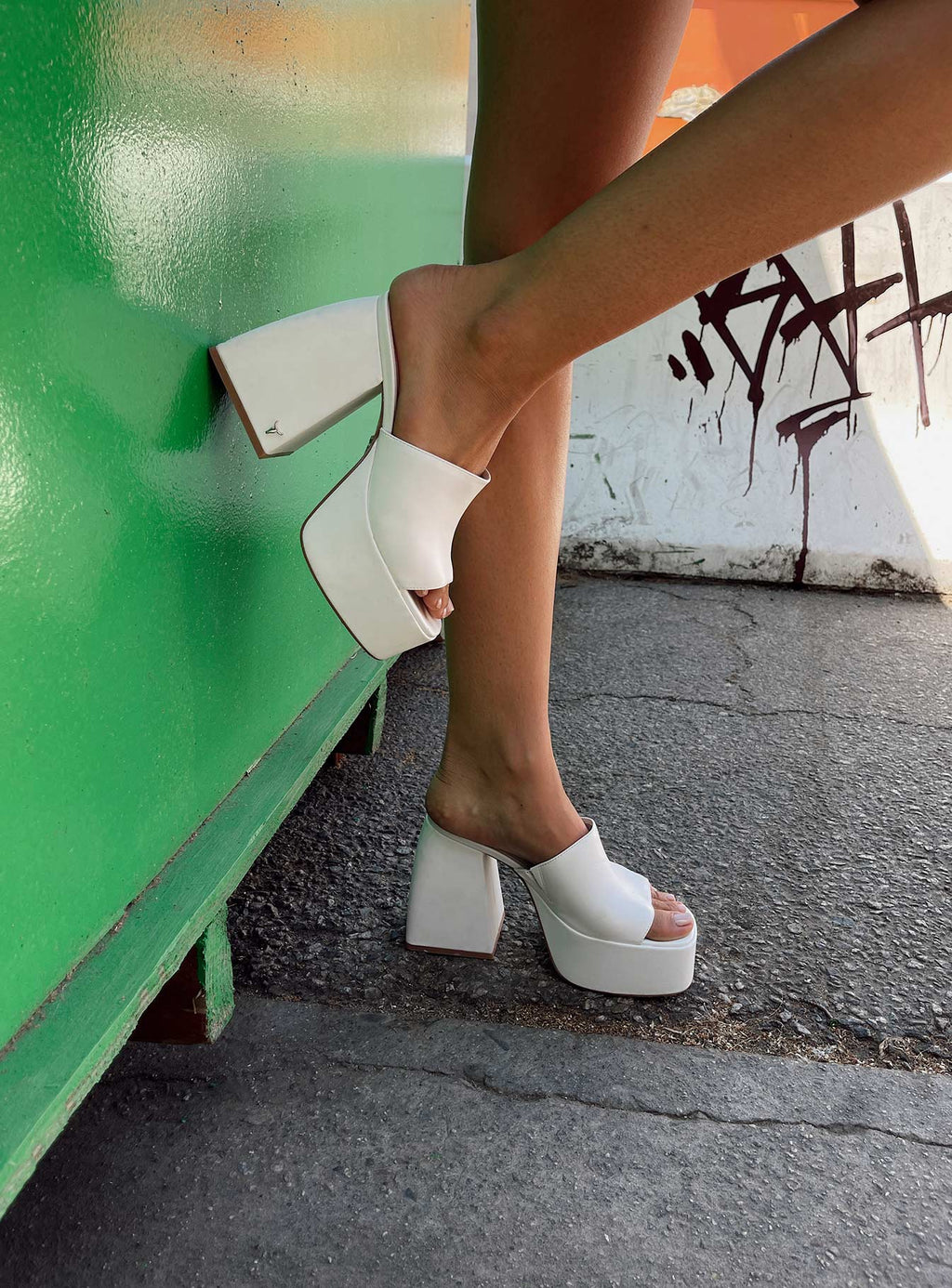 Windsor Smith Highrise Platform Heel White
