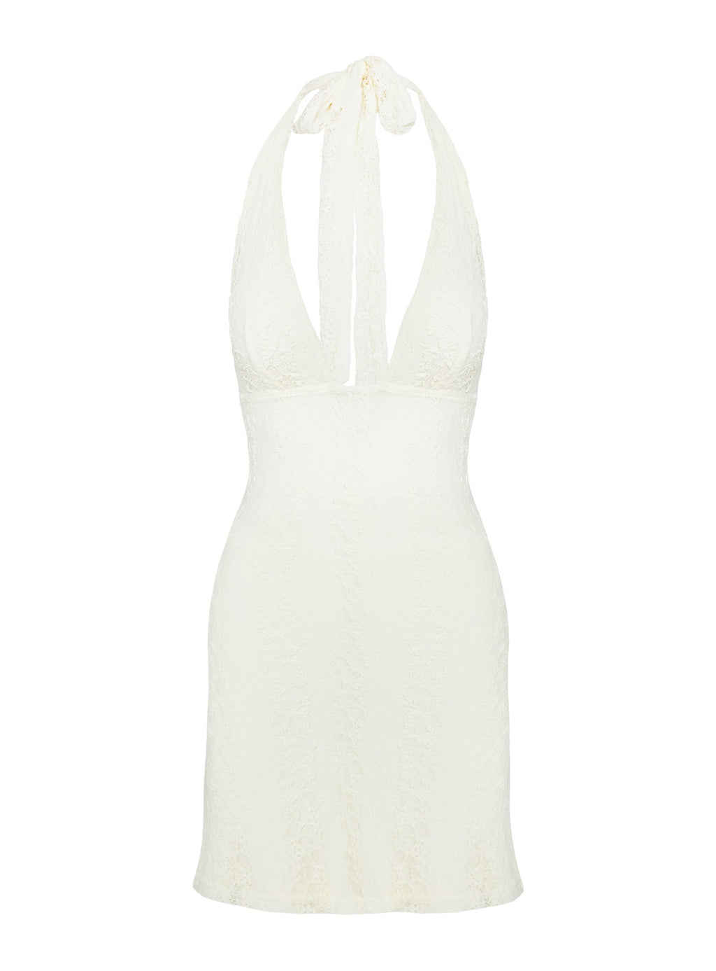 Youthful Spirit Halter Mini Dress Cream
