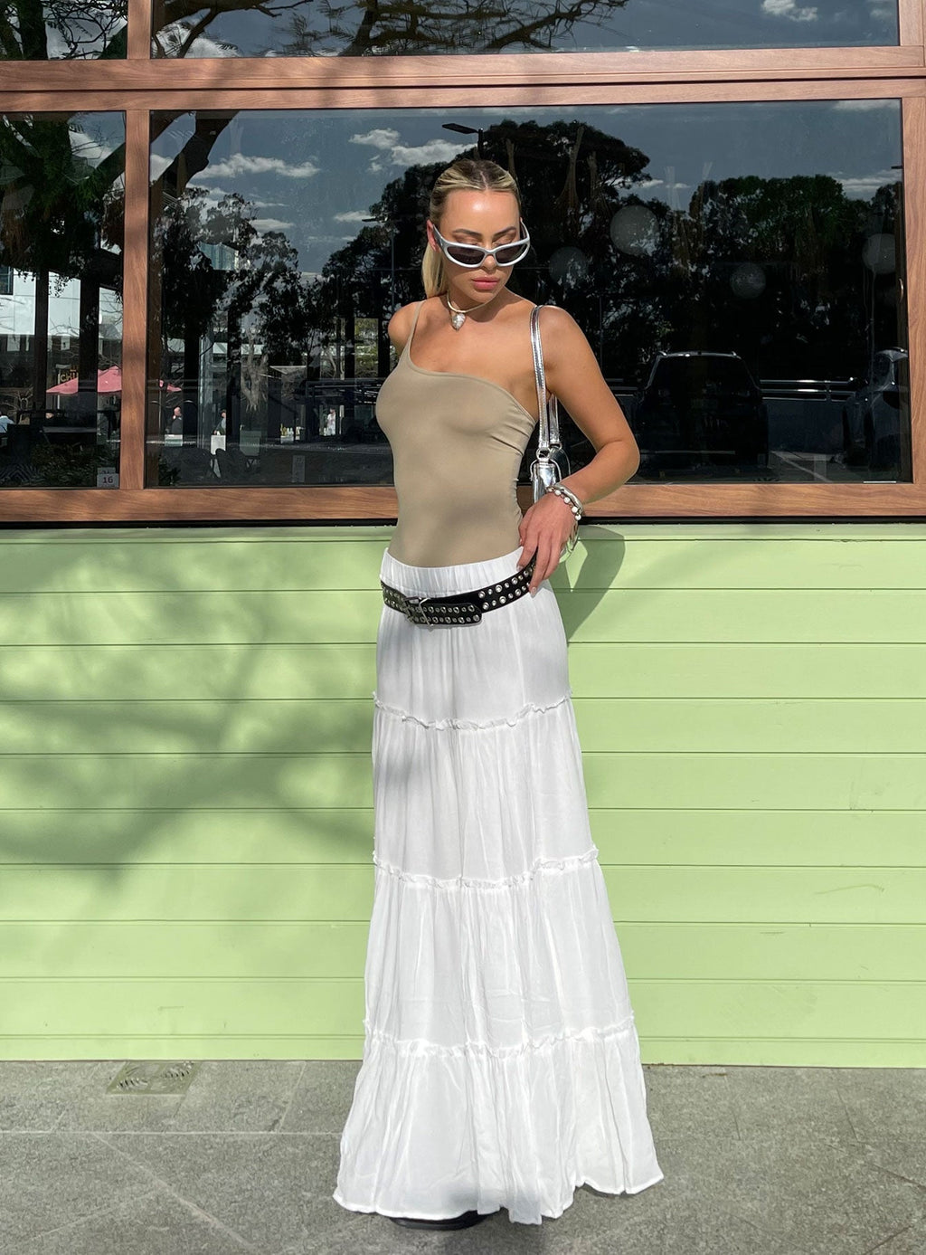Miriah Maxi Skirt White Low Impact
