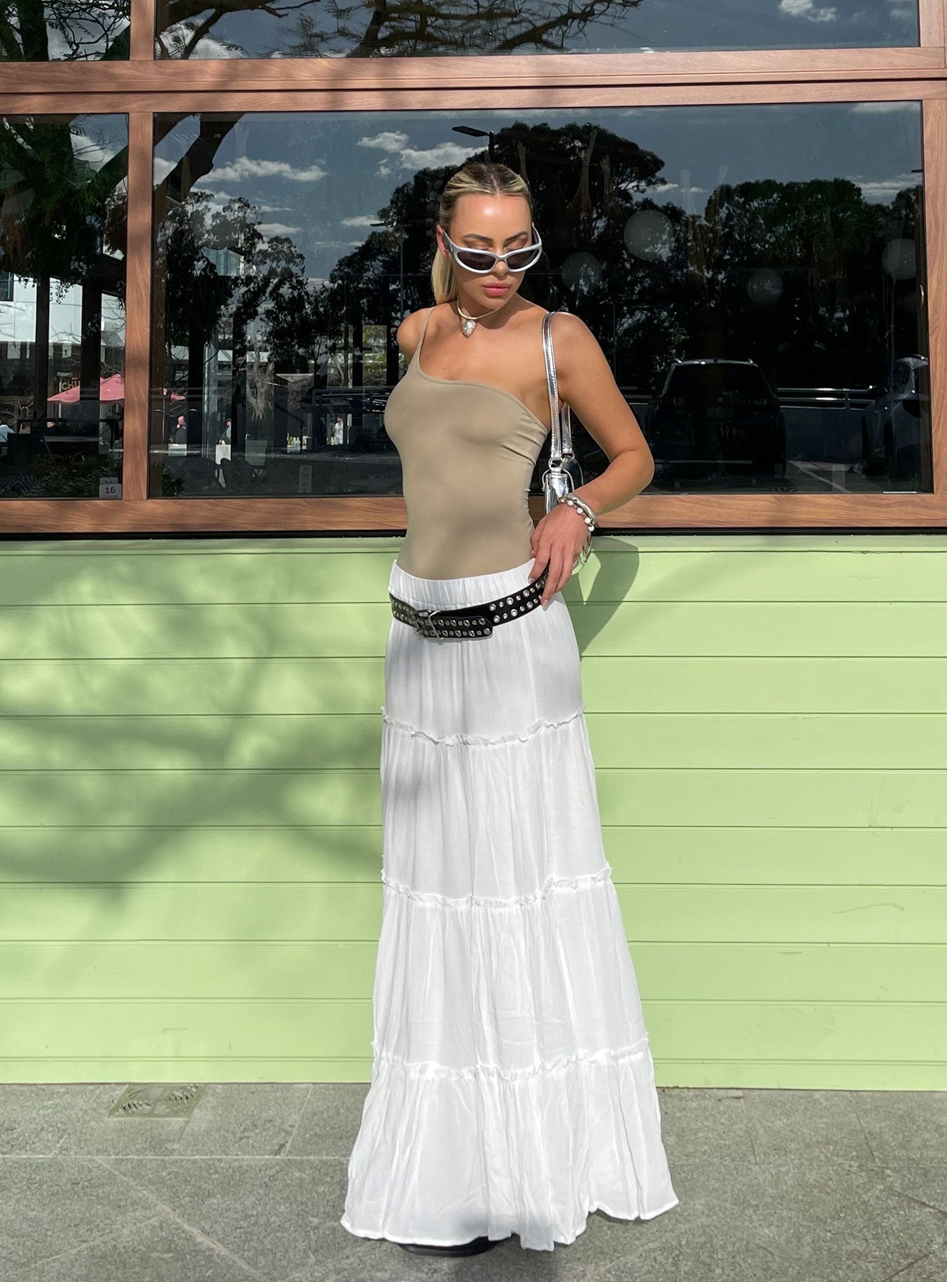 Miriah Maxi Skirt White Low Impact