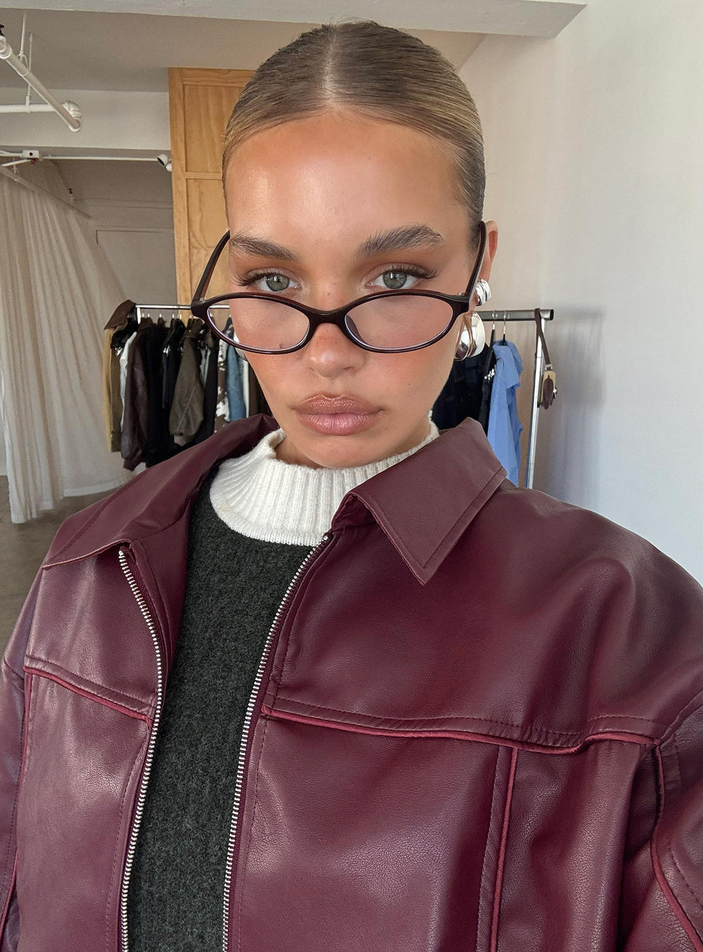 Life Begins Blue Light Glasses Brown