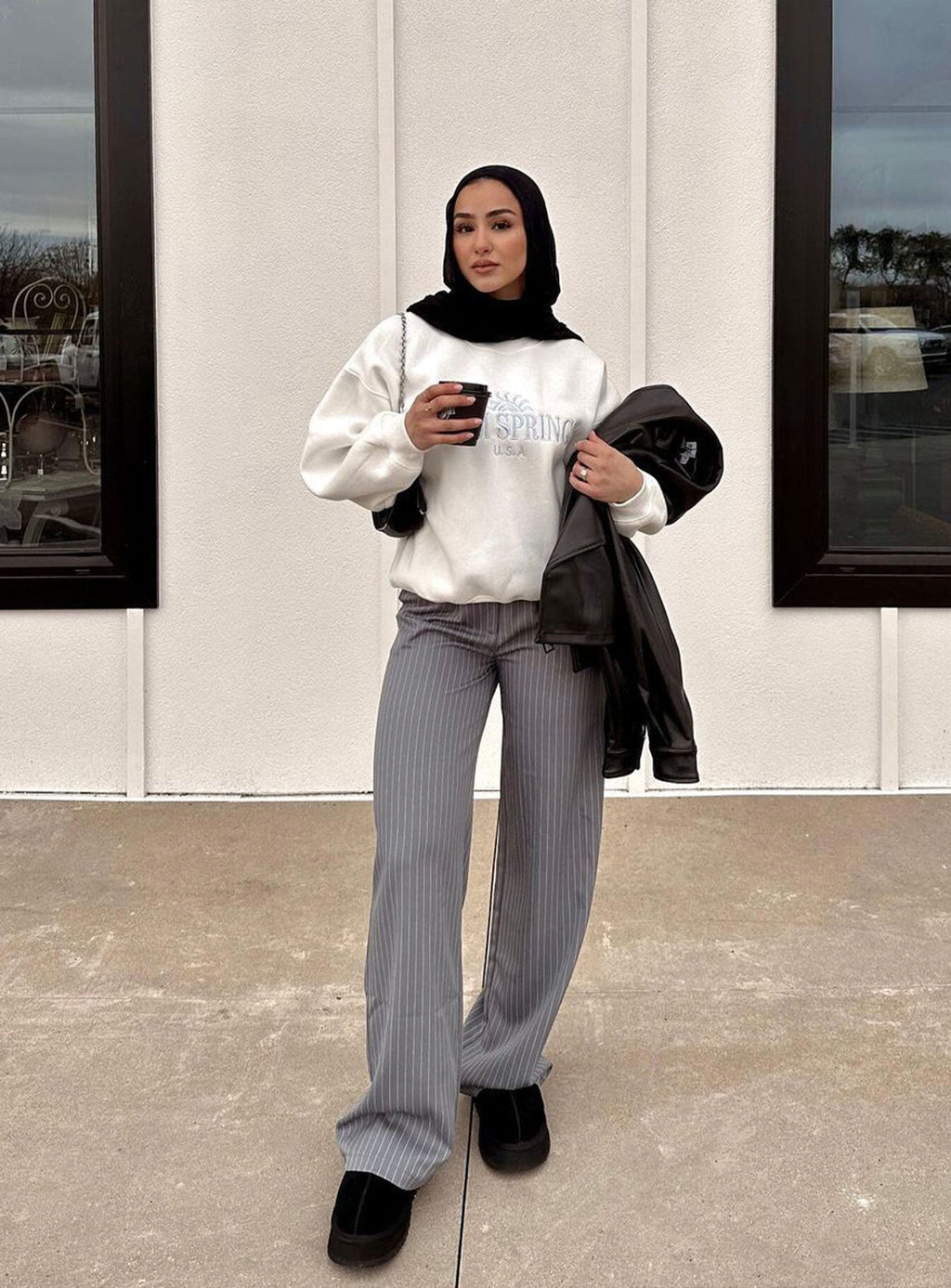 Archer Pants Pinstripe Grey Petite