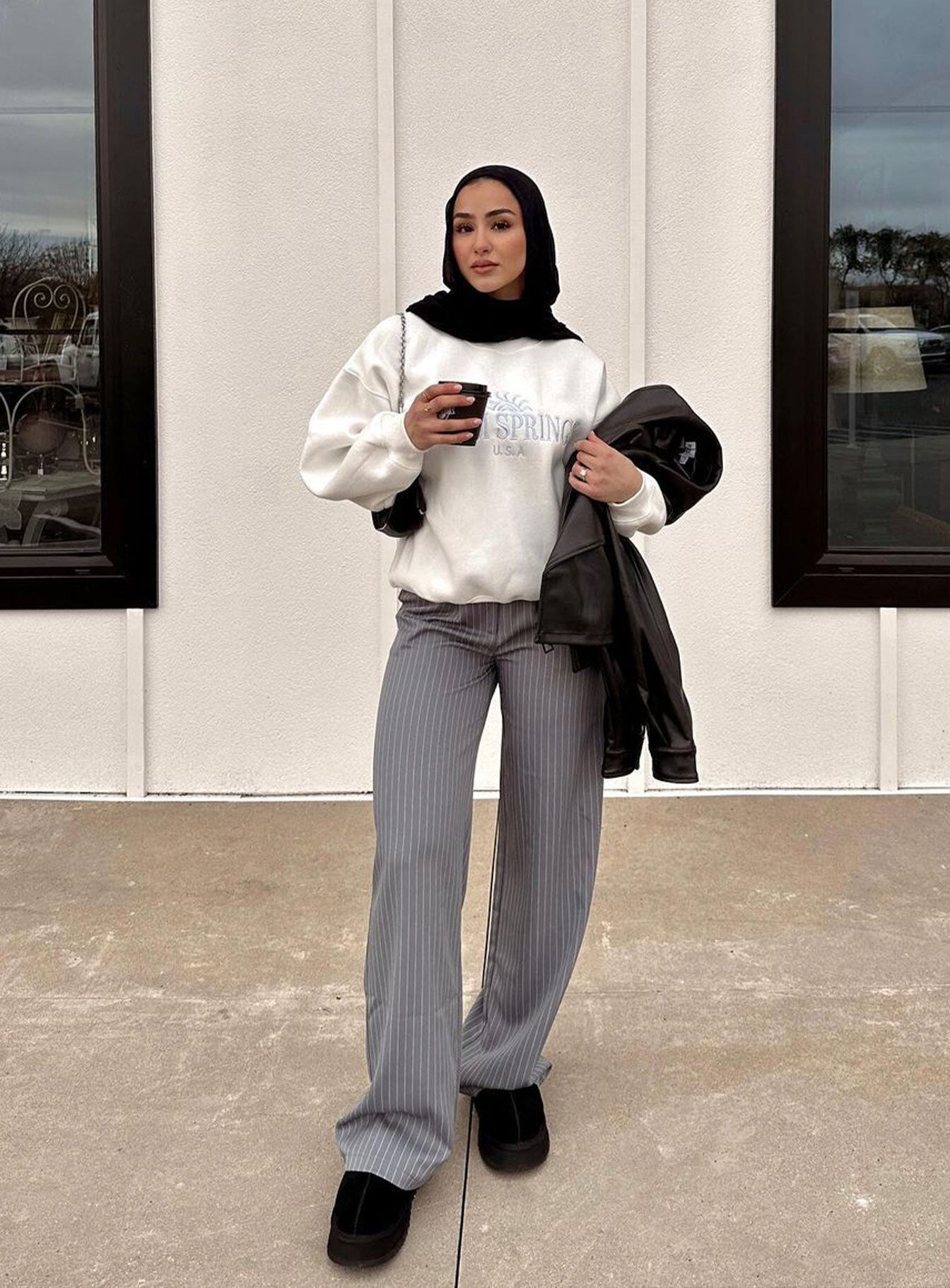 Archer Pants Pinstripe Grey Petite